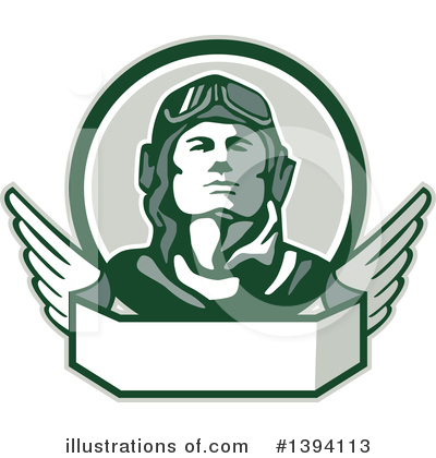 Royalty-Free (RF) Aviator Clipart Illustration by patrimonio - Stock Sample #1394113