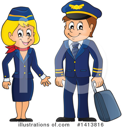 Stewardess Clipart #1413816 by visekart
