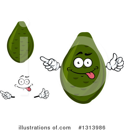 Royalty-Free (RF) Avocado Clipart Illustration by Vector Tradition SM - Stock Sample #1313986