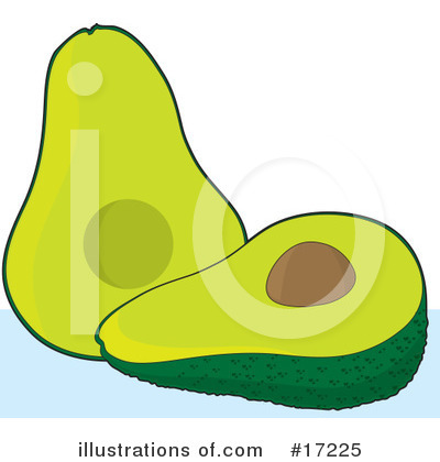 Royalty-Free (RF) Avocado Clipart Illustration by Maria Bell - Stock Sample #17225