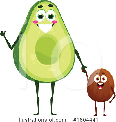 Royalty-Free (RF) Avocado Clipart Illustration by Vector Tradition SM - Stock Sample #1804441
