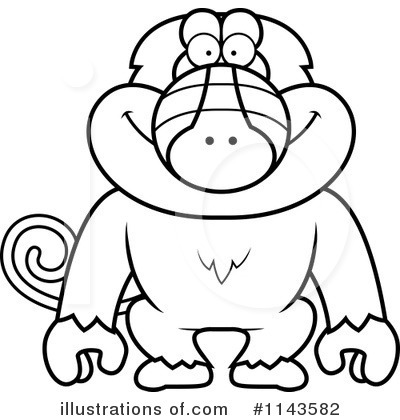 Baboon Clipart #1143582 by Cory Thoman