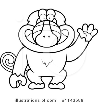 Royalty-Free (RF) Baboon Clipart Illustration by Cory Thoman - Stock Sample #1143589