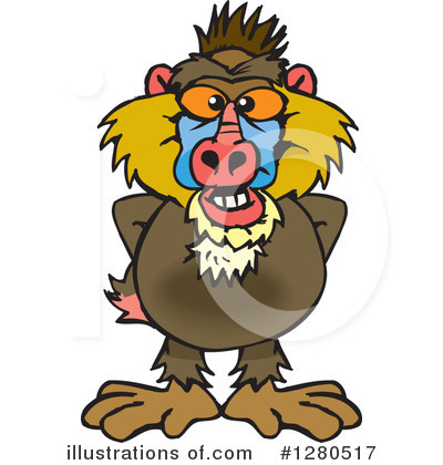 Baboon Clipart #1280517 by Dennis Holmes Designs