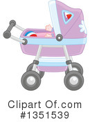 Baby Carriage Clipart #1351539 by Alex Bannykh