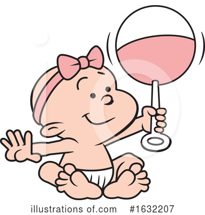 Baby Rattle Clipart #1632207 by Johnny Sajem