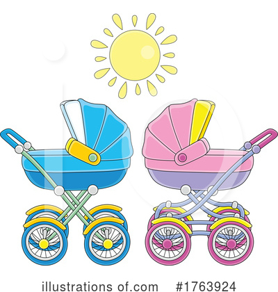 Baby Carriage Clipart #1763924 by Alex Bannykh