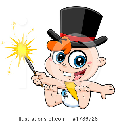 New Years Baby Clipart #1786728 by Hit Toon