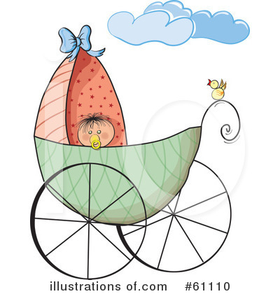 Baby Carriage Clipart #61110 by pauloribau