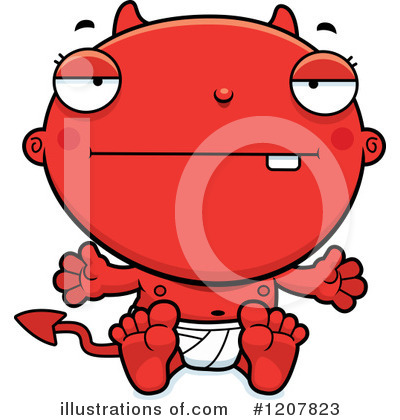 Royalty-Free (RF) Baby Devil Clipart Illustration by Cory Thoman - Stock Sample #1207823