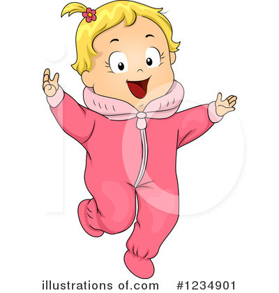Baby Girl Clipart #1234901 by BNP Design Studio