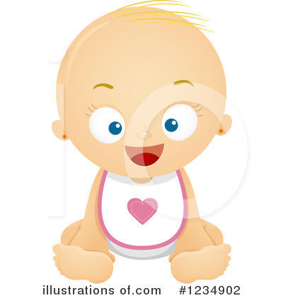 Royalty-Free (RF) Baby Girl Clipart Illustration by BNP Design Studio - Stock Sample #1234902