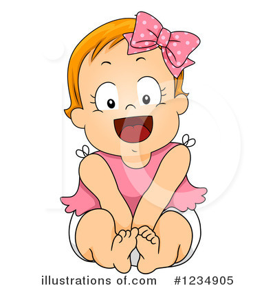 Baby Girl Clipart #1234905 by BNP Design Studio