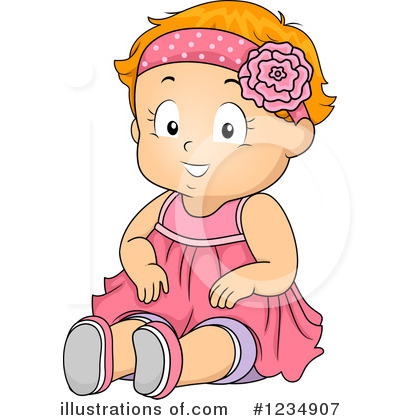 Royalty-Free (RF) Baby Girl Clipart Illustration by BNP Design Studio - Stock Sample #1234907