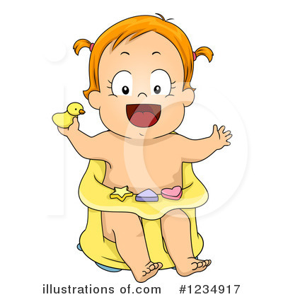 Royalty-Free (RF) Baby Girl Clipart Illustration by BNP Design Studio - Stock Sample #1234917
