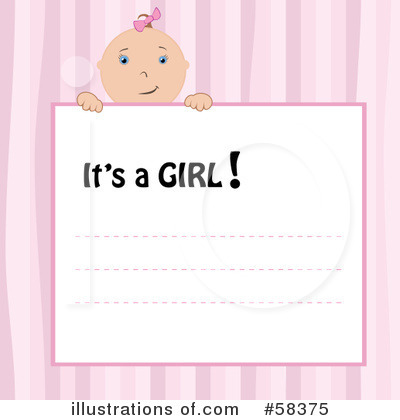 Royalty-Free (RF) Baby Girl Clipart Illustration by MilsiArt - Stock Sample #58375