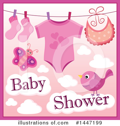 Royalty-Free (RF) Baby Shower Clipart Illustration by visekart - Stock Sample #1447199