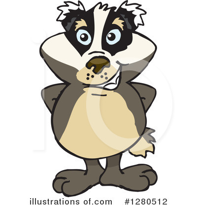 Royalty-Free (RF) Badger Clipart Illustration by Dennis Holmes Designs - Stock Sample #1280512