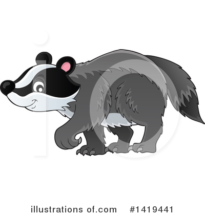 Royalty-Free (RF) Badger Clipart Illustration by visekart - Stock Sample #1419441