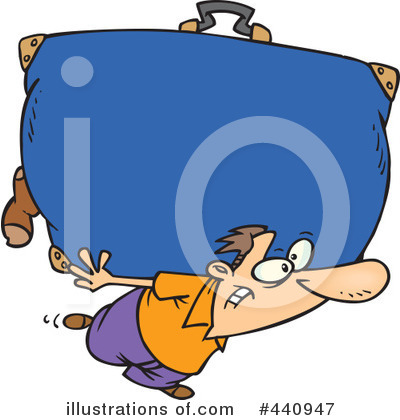 Royalty-Free (RF) Baggage Clipart Illustration by toonaday - Stock Sample #440947