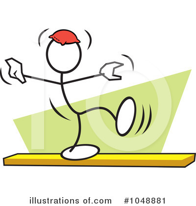 Royalty-Free (RF) Balance Beam Clipart Illustration by Johnny Sajem - Stock Sample #1048881