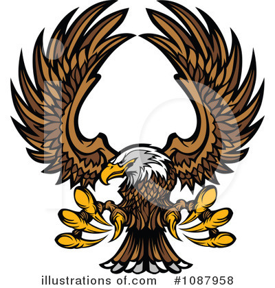 Royalty-Free (RF) Bald Eagle Clipart Illustration by Chromaco - Stock Sample #1087958