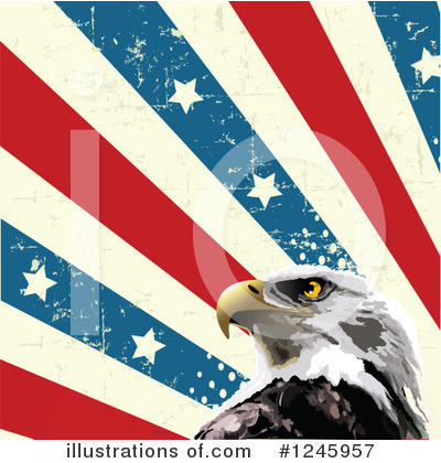 Royalty-Free (RF) Bald Eagle Clipart Illustration by Pushkin - Stock Sample #1245957