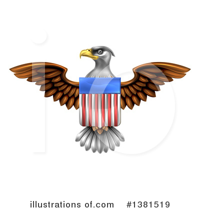 American Eagle Clipart #1381519 by AtStockIllustration