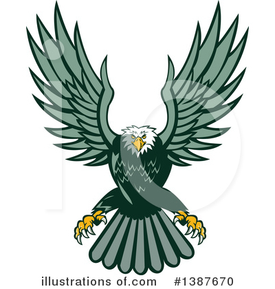 Royalty-Free (RF) Bald Eagle Clipart Illustration by patrimonio - Stock Sample #1387670