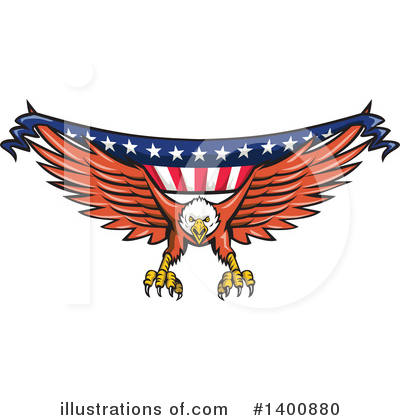 Royalty-Free (RF) Bald Eagle Clipart Illustration by patrimonio - Stock Sample #1400880