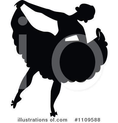 Royalty-Free (RF) Ballerina Clipart Illustration by Prawny Vintage - Stock Sample #1109588
