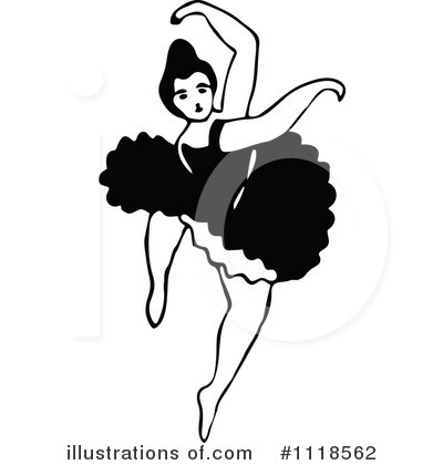 Royalty-Free (RF) Ballerina Clipart Illustration by Prawny Vintage - Stock Sample #1118562