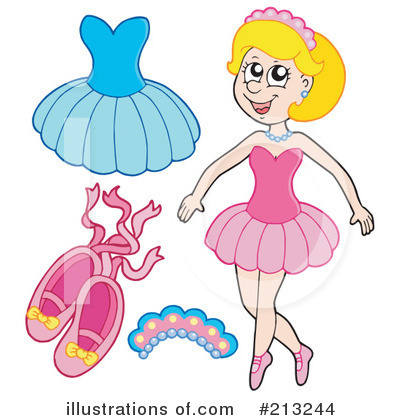 Royalty-Free (RF) Ballerina Clipart Illustration by visekart - Stock Sample #213244