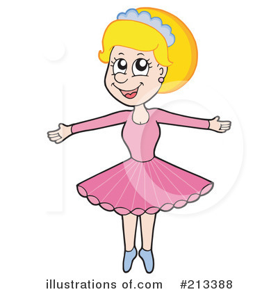 Royalty-Free (RF) Ballerina Clipart Illustration by visekart - Stock Sample #213388