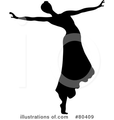 Royalty-Free (RF) Ballerina Clipart Illustration by Pams Clipart - Stock Sample #80409
