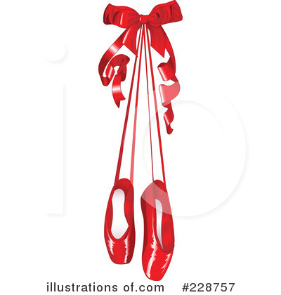 Royalty-Free (RF) Ballet Slippers Clipart Illustration by Pushkin - Stock Sample #228757