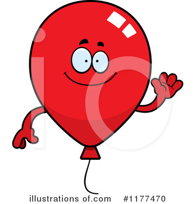 Party Balloon Character Clipart #1177470 by Cory Thoman