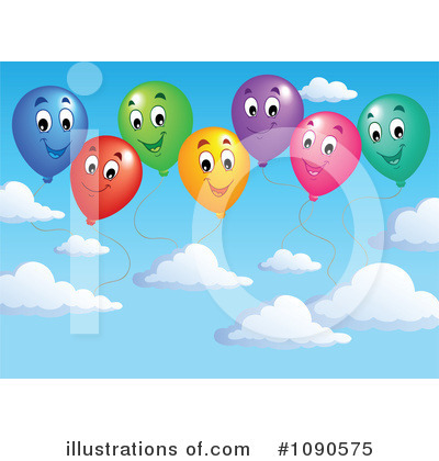 Royalty-Free (RF) Balloons Clipart Illustration by visekart - Stock Sample #1090575