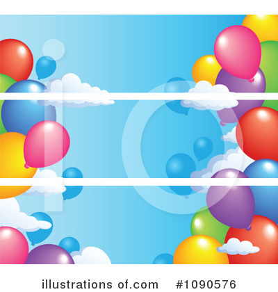 Royalty-Free (RF) Balloons Clipart Illustration by visekart - Stock Sample #1090576