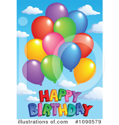 Royalty-Free (RF) Balloons Clipart Illustration by visekart - Stock Sample #1090579