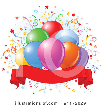 Royalty-Free (RF) Balloons Clipart Illustration by Pushkin - Stock Sample #1172029