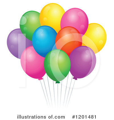 Royalty-Free (RF) Balloons Clipart Illustration by visekart - Stock Sample #1201481