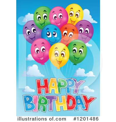 Royalty-Free (RF) Balloons Clipart Illustration by visekart - Stock Sample #1201486