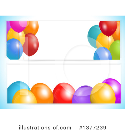Party Balloons Clipart #1377239 by elaineitalia
