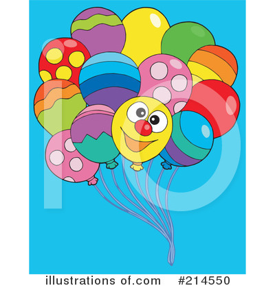 Royalty-Free (RF) Balloons Clipart Illustration by visekart - Stock Sample #214550