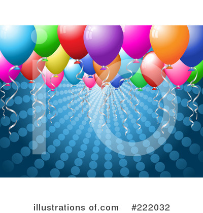 Royalty-Free (RF) Balloons Clipart Illustration by KJ Pargeter - Stock Sample #222032