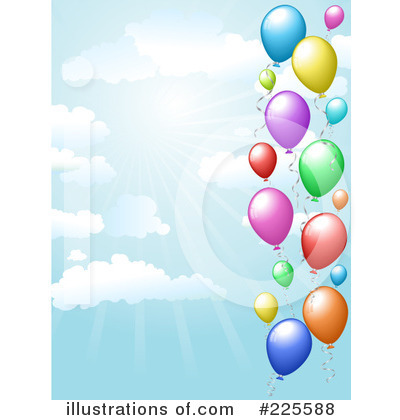 Royalty-Free (RF) Balloons Clipart Illustration by KJ Pargeter - Stock Sample #225588