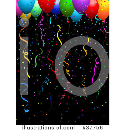 Royalty-Free (RF) Balloons Clipart Illustration by KJ Pargeter - Stock Sample #37756