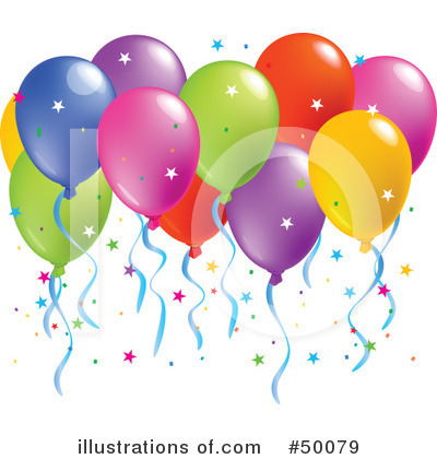 Royalty-Free (RF) Balloons Clipart Illustration by Pushkin - Stock Sample #50079