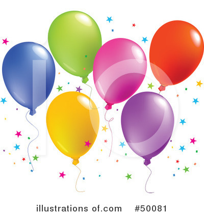 Royalty-Free (RF) Balloons Clipart Illustration by Pushkin - Stock Sample #50081